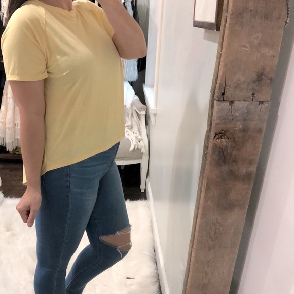 JOYLAB size medium yellow open back athletic top - Picture 2 of 5